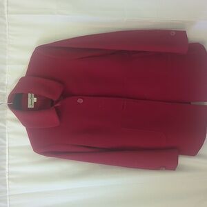 Jonathon Michael Women's Vibrant Red Pea Coat Size 4 Like New Without Tags